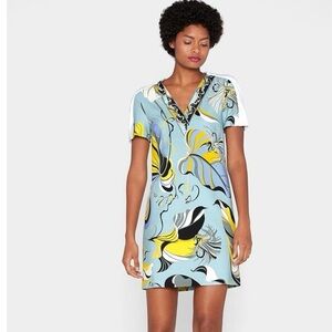 Emilio Pucci v-neck stretch jersey printed dress